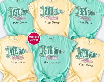 Grade teacher shirt Teacher Team Shirts Comfort Colors Back to School Shirt Grade Level Team Tees, First Second Third Fourth Fifth Grade tee