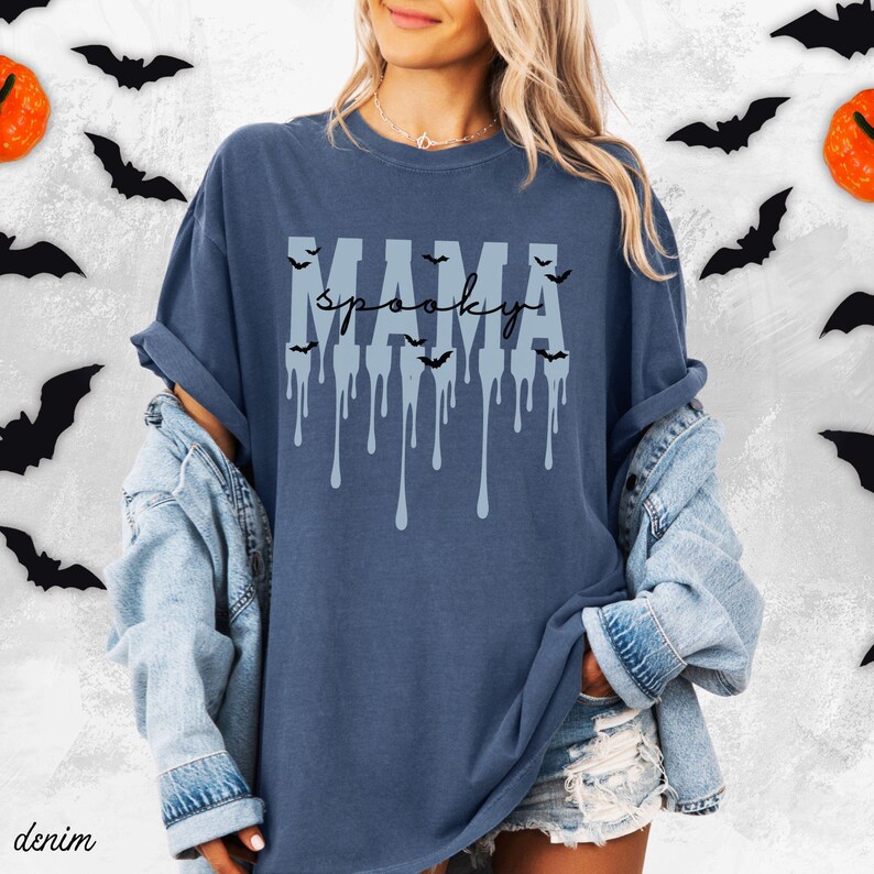 Chemise de maman effrayante Chemise d'Halloween pour maman Couleurs confort d'Halloween Chemise de maman pour maman Chemise d'Halloween cadeau Chemise de maman d'Halloween Tee-shirt de maman effrayant d'Halloween image 10