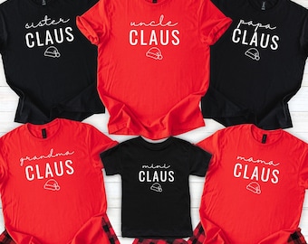 Matching Family Christmas Shirts, Mama Papa Claus Shirt, Brother Sister Christmas Shirt, Baby Christmas Bodysuit, Family Christmas Outfit