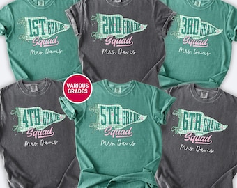 Grade Level Teacher Team Comfort Colors® T-Shirts, Back to School Team Tee, First Second Third Fourth Fifth Grade Tee, Gift For New Teacher