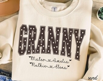 Personalized Granny Shirt, Custom Granny Shirt, Granny Shirt with Grandkids Names, Granny Sweatshirt, Granny Hoodie, Gift for Granny