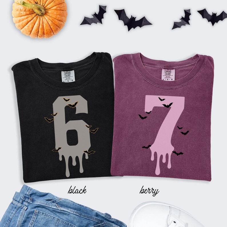 6 7 Shirts Comfort colors Shirt Couples Halloween Funny Matching Shirt Trendy Tiktok Halloween Costume Shirt 67 Trend Six Seven Meme Pumpkin image 7