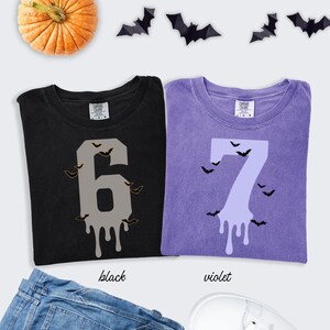 6 7 Shirts Comfort colors Shirt Couples Halloween Funny Matching Shirt Trendy Tiktok Halloween Costume Shirt 67 Trend Six Seven Meme Pumpkin image 4