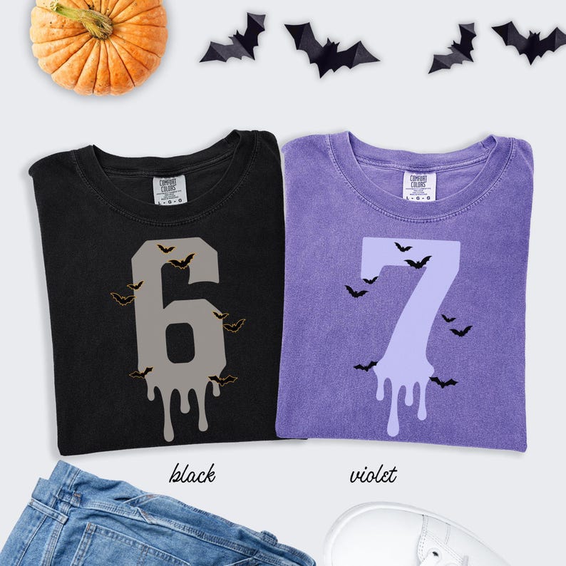 6 7 Shirts Comfort colors Shirt Couples Halloween Funny Matching Shirt Trendy Tiktok Halloween Costume Shirt 67 Trend Six Seven Meme Pumpkin image 4