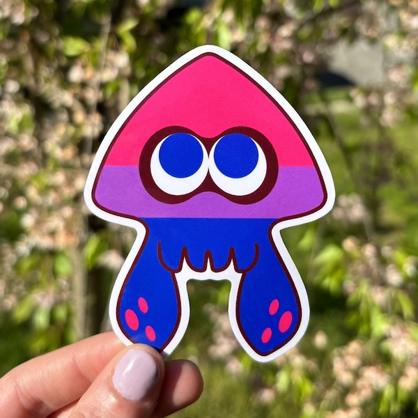 Inkling Bisexual Pride Flag Vinyl Sticker