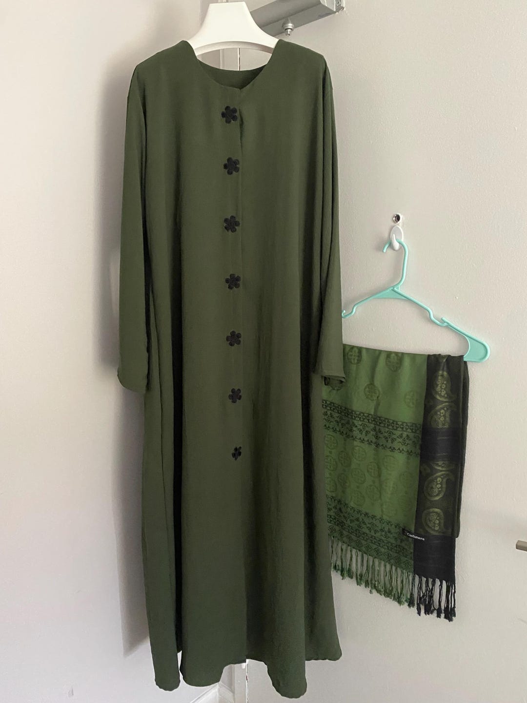 Pakistani Dark Green Abaya ,stylish and Front Open and 2 Piece - Etsy