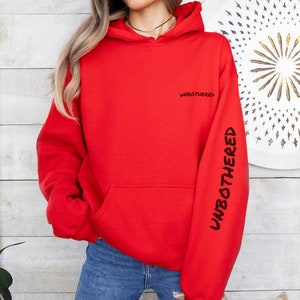 Unbothered Hoodie, Hooded Sweatshirt, Unisex Hoodie, Pullover Hoodie, Long Sleeve, Graphic Hoodie, Trendy, Gifts for Her, Gifts for Him