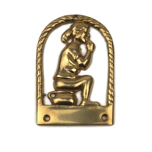 Vintage Bathroom Door Sign, Elegant Brass WC Plaque, Unique Toilet Badge for Home Decor & Gifts
