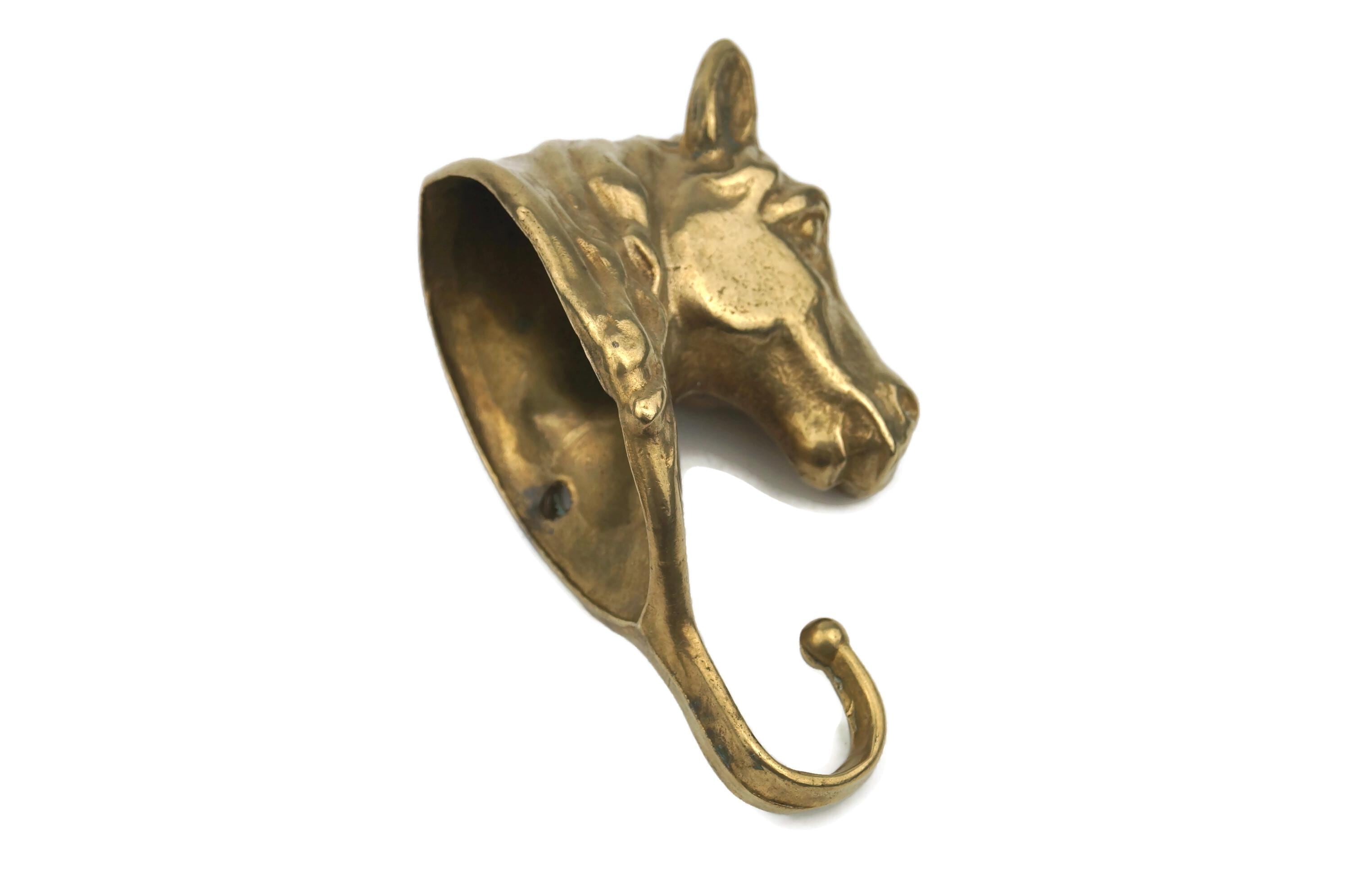 PORTE MANTEAU PATERE tete de cheval en bronze ancien mural EUR 25,00