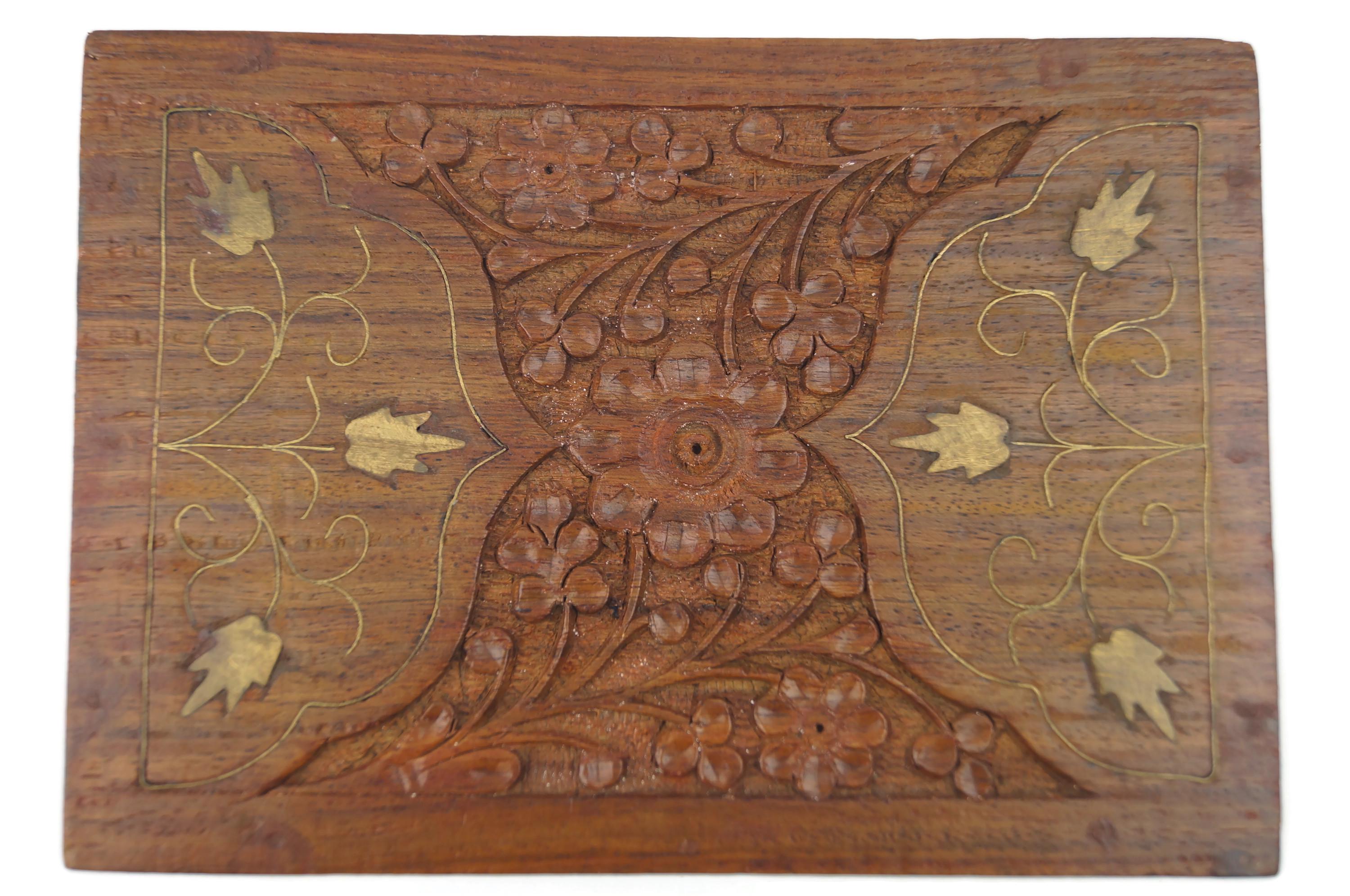 Ancienne Boîte à Jeu En Bois - Jeu De Cartes Vintage - Wooden Playing Cards Box