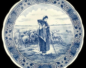 Delfts Chemkefa Wall Plate, Vintage Blauw Delft Ceramic Wall Hanging Plate, Medium Ceramic Delft Plate, Home Decor, Gift Idea