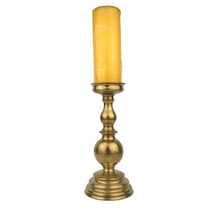 Vintage Candle Holder, Brass Candlestick Holder, Vintage Large Candlestick, Standing Candle Holder, Single Candle Light, Living Room Decor
