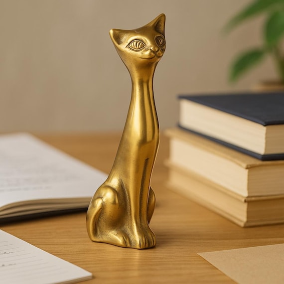 ジャガーJaguarペーパーウェイト置小物雑貨インテリアアンティークヴィンテージ 置物 ペーパー ウェイト 猫 ヴィンテージの真鍮製猫の置物