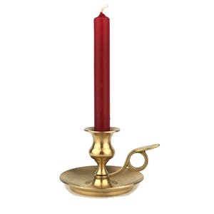 Vintage Brass Candle Holder With Handle, Table Candle Stand, Vintage Candlestick, Portable Candle Holder & Cozy Candlestick for Home Decor
