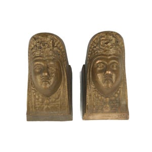 Empire Gilt Bronze Medallions, Antique Bronze Ornaments for Home Decor, Unique Vintage Wall Art & Collectible Decor