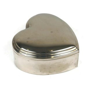 Scatola portagioie vintage in argento/metallo, scatola portaoggetti placcata in argento a forma di cuore per ricordi preziosi, regalo perfetto per occasioni romantiche