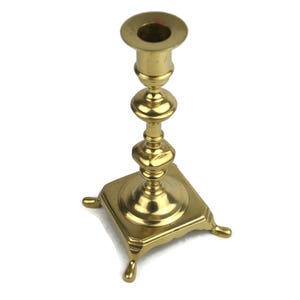Vintage Candle Holder, Brass Gothic Candlestick Holder, Single Candle Light, Decorative Home Accent, Unique Gift for Her