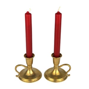 Vintage Candle Holder Set, Portable Brass Candle Holders, Antique Candle Holders Set of 2, Vintage Candlesticks Set, Table Candle Holders
