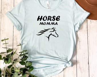 Equestrian Shirt for Horse Lovers - Horse Momma Tee, Perfect Mother's Day Gift & Casual Horse Head T-Shirt, Gift for Her, Wild Horse Tee