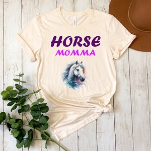 Horse Momma Cute Equestrian Shirt for Moms - Perfect Mother&#39;s Day Gift & Horse Lover Tee, Gift for Her, Horse Lover T-Shirt, Horse Tee