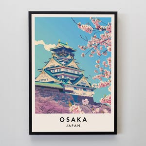 Osaka Travel Print, Wall Art Osaka, Osaka Print, Osaka Poster, Japan Gift Art, Japan Travel Art, Japan Gift