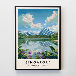 Singapore Travel Print, Wall Art Singapore, Singapore Print, Asia Travel Print, Travel Lovers Home Decor Wall Art City Travel Poster Gifts