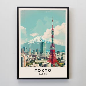 Tokyo Travel Print, Wall Art Tokyo, Tokyo Print, Tokyo Poster, Japan Gift Art, Japan Travel Art, Japan Gift