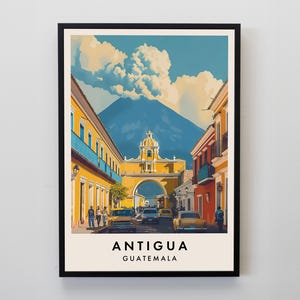 Antigua Travel Print, Wall Art Antigua, Guatemala Gift, Guatemala Poster, Central America Travel Print, Travel Lovers Gift Wall Art