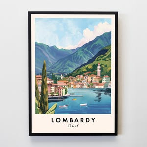 Lombardy Travel Print, Wall Art Lombardy Poster Print, Italy Travel Print, Travel Lovers Home Decor Wall Art City Travel Poster Gifts