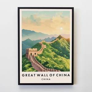 Great Wall of China Travel Print, Wall Art Great Wall of China Poster, China Travel Print, Travel Lovers Home Decor Wall Art Travel Gifts