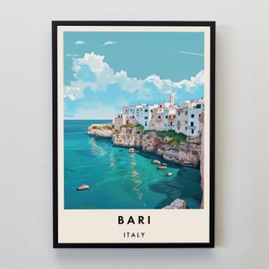 Bari Travel Print, Wall Art  Bari, Bari Print, Bari Poster, Bari Gift Art, Italy Travel Art, Italy Gift