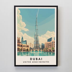 Dubai Travel Print, Wall Art Dubai, Dubai Print, Dubai Poster, Dubai Gift Art, Dubai Travel Art, Dubai Gift