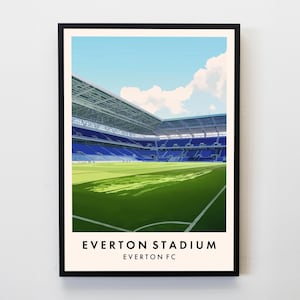 Everton Stadium Poster, Wall Art Everton F.C Stadium Print, Everton F.C Fan Gift, Football Lover Gift, Wall Art Football Stadium Poster