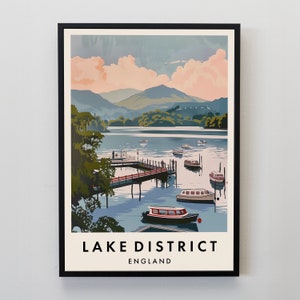 Lake District Travel Print, Wall Art Lake District, Lake District Print, Lake District Poster, Lake District Gift Art, Lake District Gift