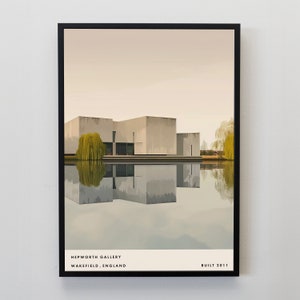 Hepvalent Gallery Architektur Poster, Retro Poster, Mid Century Modern Poster, Minimal Poster, Grafik Poster, Architektur, Architekt Geschenk