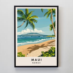 Maui Travel Print, Wall Art Maui, Maui Hawaii Print, Maui Hawaii Poster, Hawaii Gift Art, Hawaii Travel Print, Hawaii Poster, Hawaii Gift
