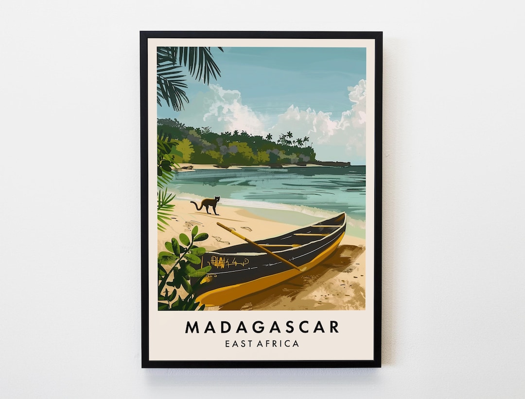 Madagascar Travel Print, Wall Art Madagascar Poster, Africa Travel ...