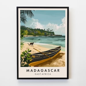Madagascar Travel Print, Wall Art Madagascar Poster, Africa Travel Print,  Travel Lovers Home Decor Wall Art City Travel Poster Gifts