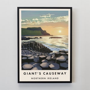 Giant&#39;s Causeway Travel Print, Wall Art Giant&#39;s Causeway, Northern Ireland Print, Giant&#39;s Causeway Print, Northern Ireland Art