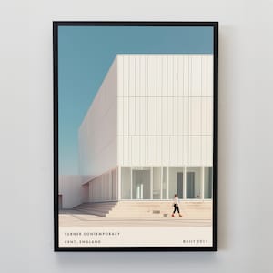 Turner Contemporary, Architecture Poster, Retro Poster, Mid Century Modern Poster, Minimalist Poster, Graphic Poster, Architect Gift