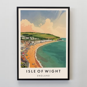 Isle of Wight Travel Print, Wall Art Isle of Wight, Isle of Wight Print, Isle of Wight Travel Poster, Isle of Wight Gift Art,