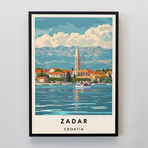 Zadar Travel Print, Wall Art Zadar, Zadar Print, Zadar Poster, Zadar Gift Art, Croatia Travel Art, Croatia Gift