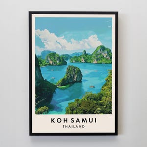 Koh Samui Travel Print, Wall Art Koh Samui, Koh Samui Print, Koh Samui Poster, Thailand Gift Art, Thailand Travel Art, Thailand Gift