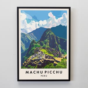 Machu Picchu Travel Print, Wall Art Machu Picchu, Peru Gift, Peru Poster, South America Travel Print, Travel Lovers Gift Wall Art