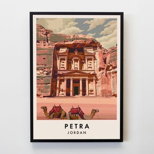 Petra Travel Print, Wall Art Petra, Petra Poster, Jordan Travel Print, Jordan Travel Lovers Home Decor Wall Art City Travel Poster Gifts