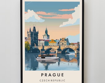 Prague Travel Print, Wall Art Prague, Prague Print, Prague Travel Poster, Prague Gift Art, Prague Travel Art, Travel Gift