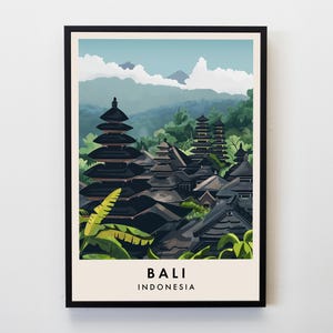 Bali Travel Print, Wall Art Bali, Bali Poster, Indonesia Travel Print, Bali Travel Lovers Home Decor Wall Art City Travel Poster Gifts