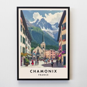 Chamonix Reise-Druck, Wandkunst Chamonix Poster, Chamonix Frankreich Reise-Druck, Reiseliebhaber Wohnkultur Wandkunst Stadtreise Poster Geschenke