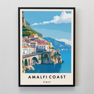 Amalfi Coast Travel Print, Wall Art Amalfi Coast, Amalfi Coast Print, Amalfi Coast Poster, Italy Gift Art, Italy Travel Art, Italy Gift