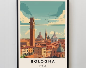 Bologna Travel Print, Wall Art Bologna, Bologna Print, Bologna Poster, Bologna Gift Art, Italy Travel Art,Italy Gift